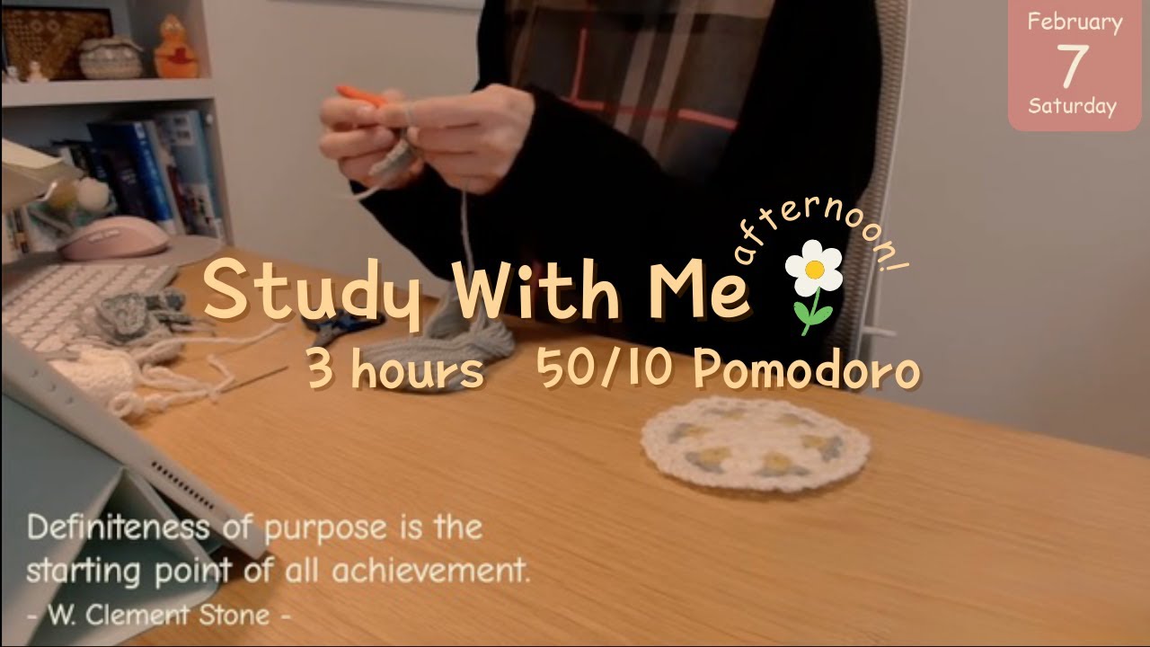🧶 3 hours｜50/10 Pomodoro｜Feb, 7 13:00~16:00 JST｜🔥Fireplace