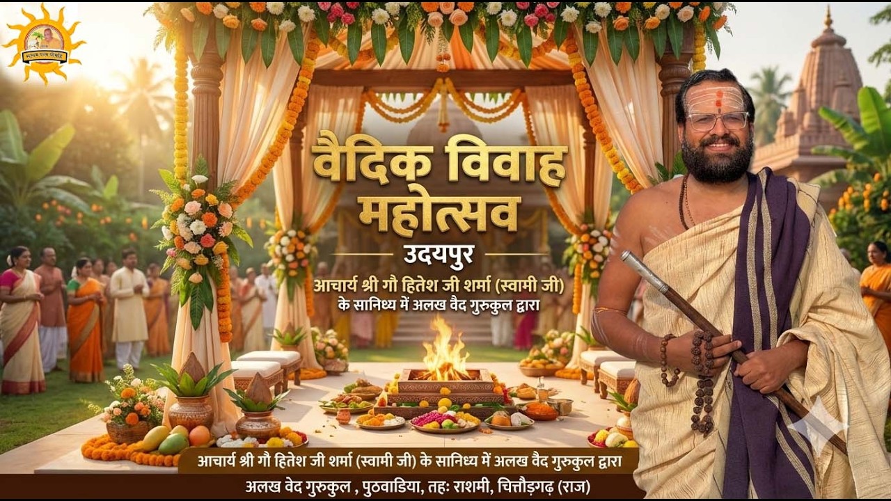 🔴LIVE🔴आचार्य श्री गौ हितेश जी शर्मा (स्वामी जी) के सानिध्य में -वैदिक विवाह महोत्सव
