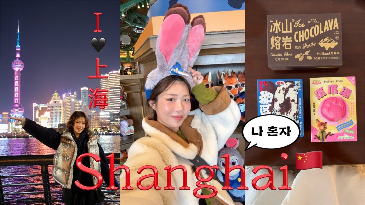 나혼자 상하이 여행 VLOG🇨🇳 혼자 존맛 맛집 뿌수기🥟빙산롱옌 오픈런,디디 사기꾼 만남,디즈니랜드