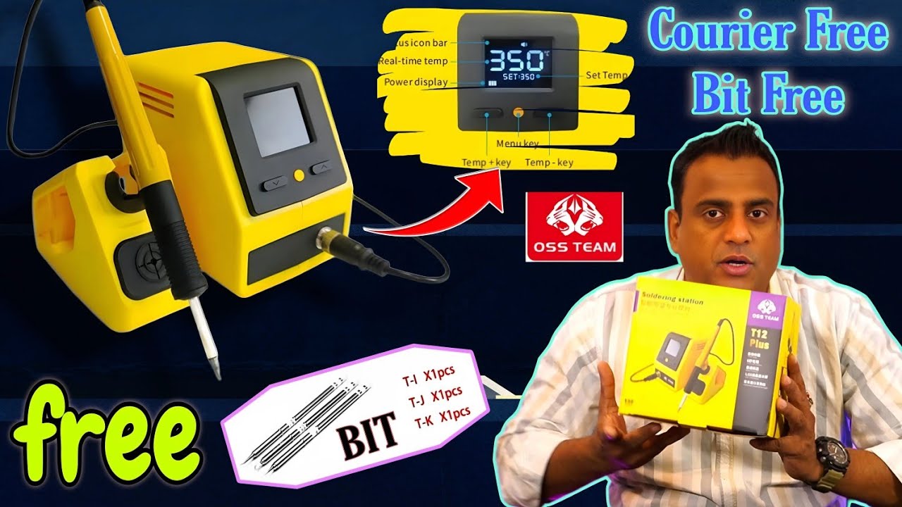 OSS T12-Plus 72W Automatic Sleep Digital Intelligent Soldering Station || Best Soldering Station