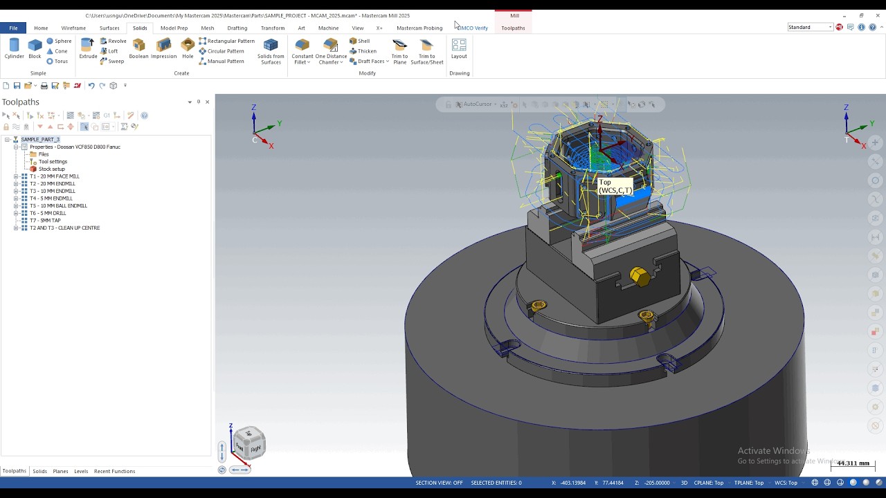 Mastercam Post Processor Service_Doosan VCF850 Fanuc