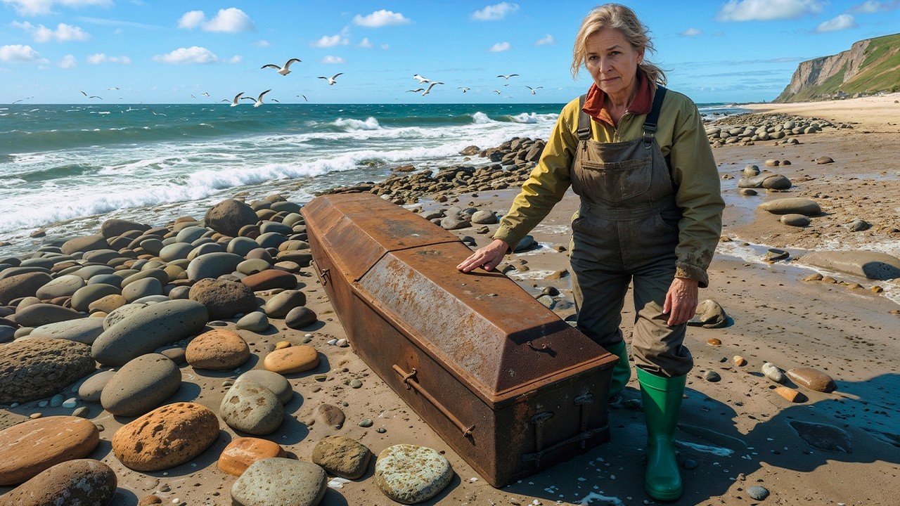 Poor Fisherwoman Finds Coffin Washed Ashore, What’s Inside Changes Her Life Forever!