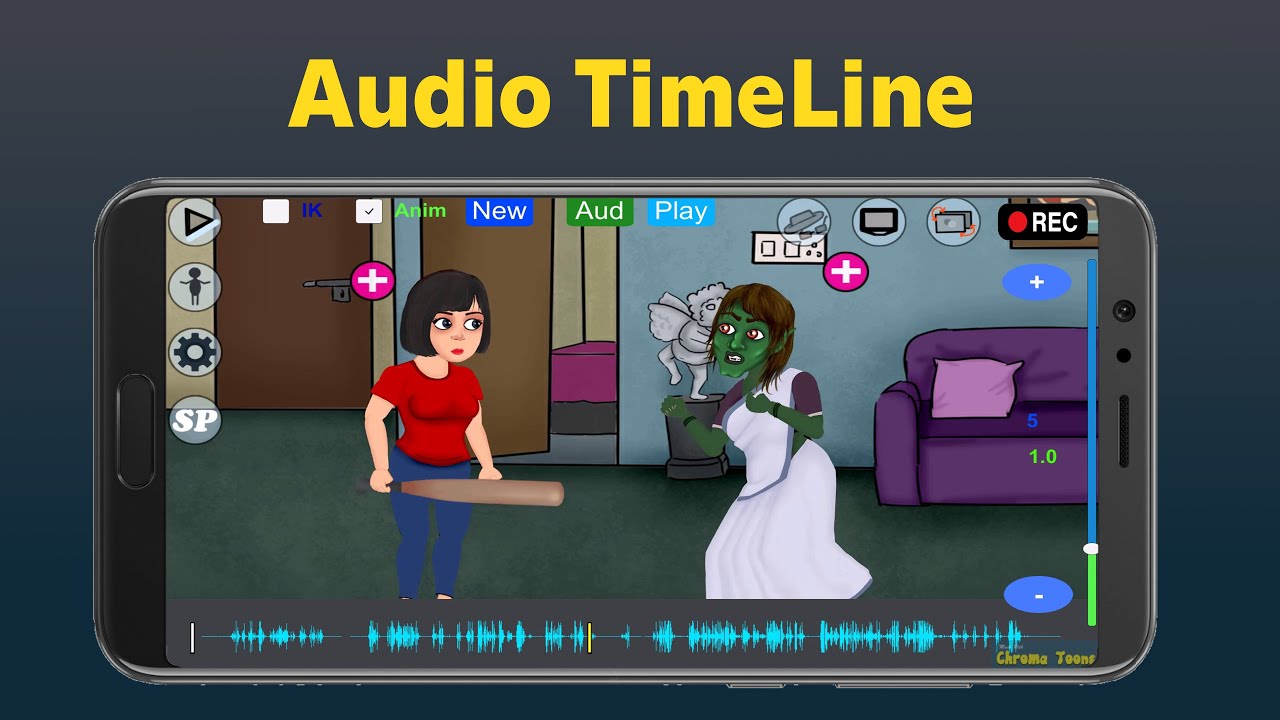 How to use Audio Timeline in ChromaToons app