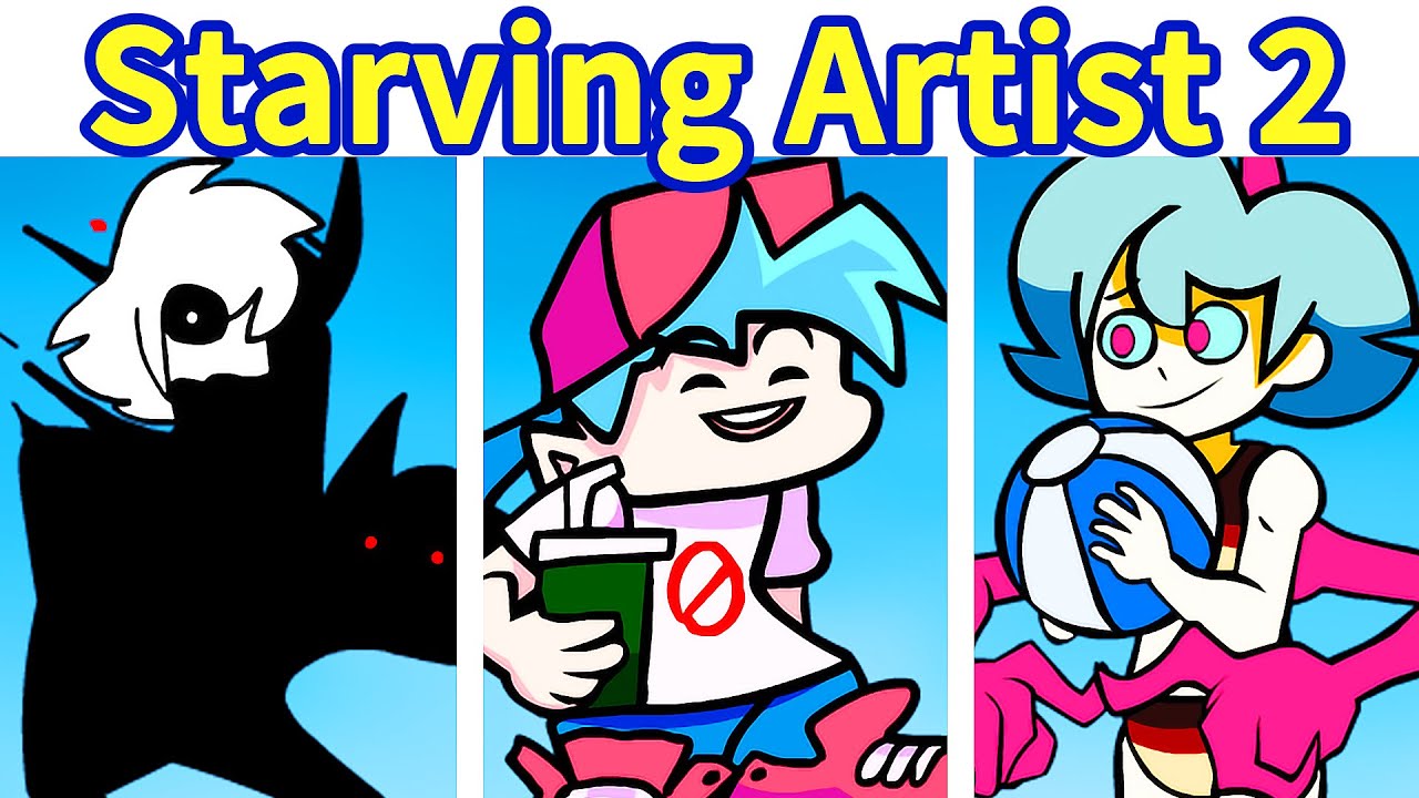 Friday Night Funnkin': VS Starving Artist V2 (Retaken Sanity) FULL WEEK + Secret Song [FNF Mod/HARD]