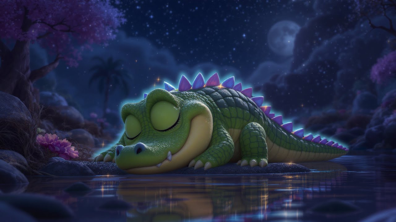 Kołysanka o krokodylku 🐊 🌙 Spokojna usypianka na dobranoc | Muzyka do snu dla dzieci i niemowląt