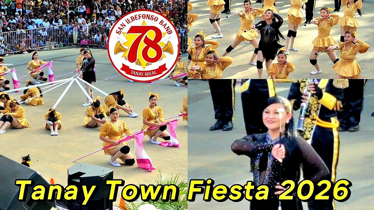 San Ildefonso Band 78 | Tanay Town Fiesta 2026 | Drill , Solo & Group Majorettes Competition