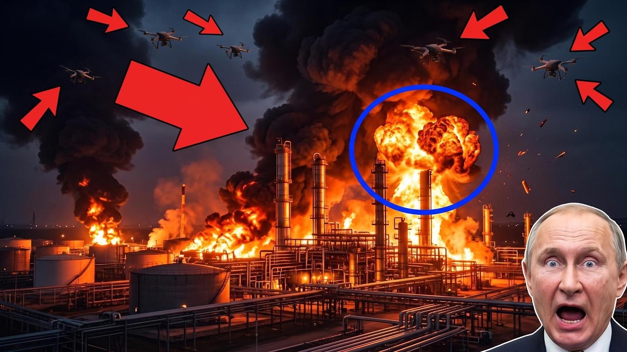 Ukraine Burns Major Russian Refinery 700km Inside Russia (7th Time)