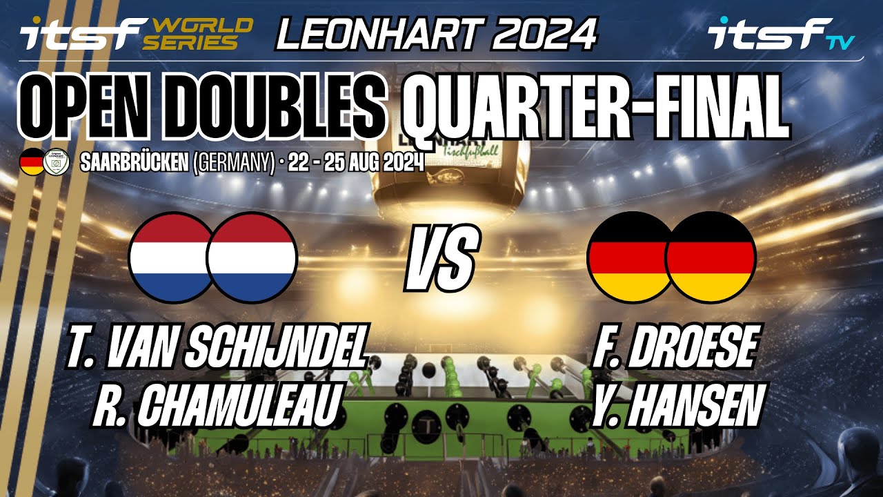 Van Schijndel/Chamuleau vs Droese/Hansen - Open Doubles - Quarter-Final - ITSF WS Leonhart 2024
