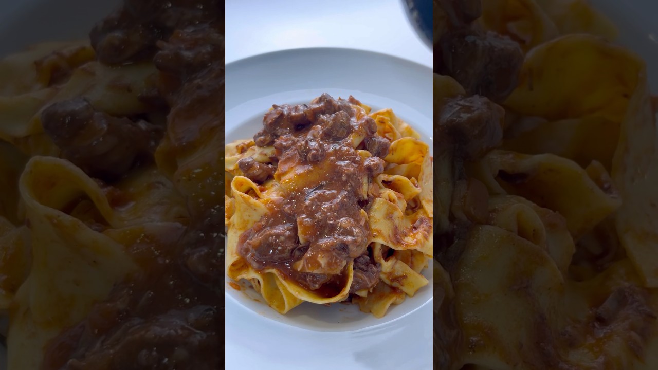 PAPPARDELLE AL RAG&Ugrave; DI CINGHIALE 🐗😍🍝 #cuisineitalienne #pasta #pastarecipe #recette