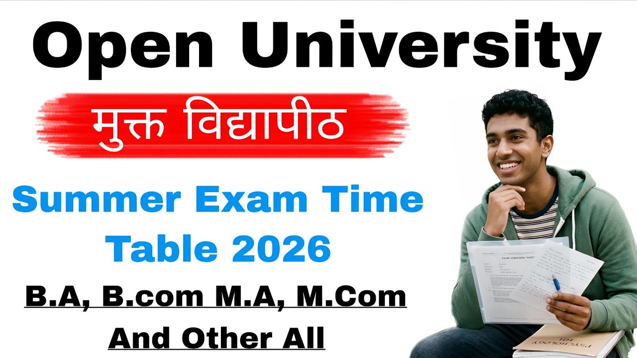 YCMOU Exam Timetable for May 2026 | YCMOU Exam Timetable B.A B.com And Other All