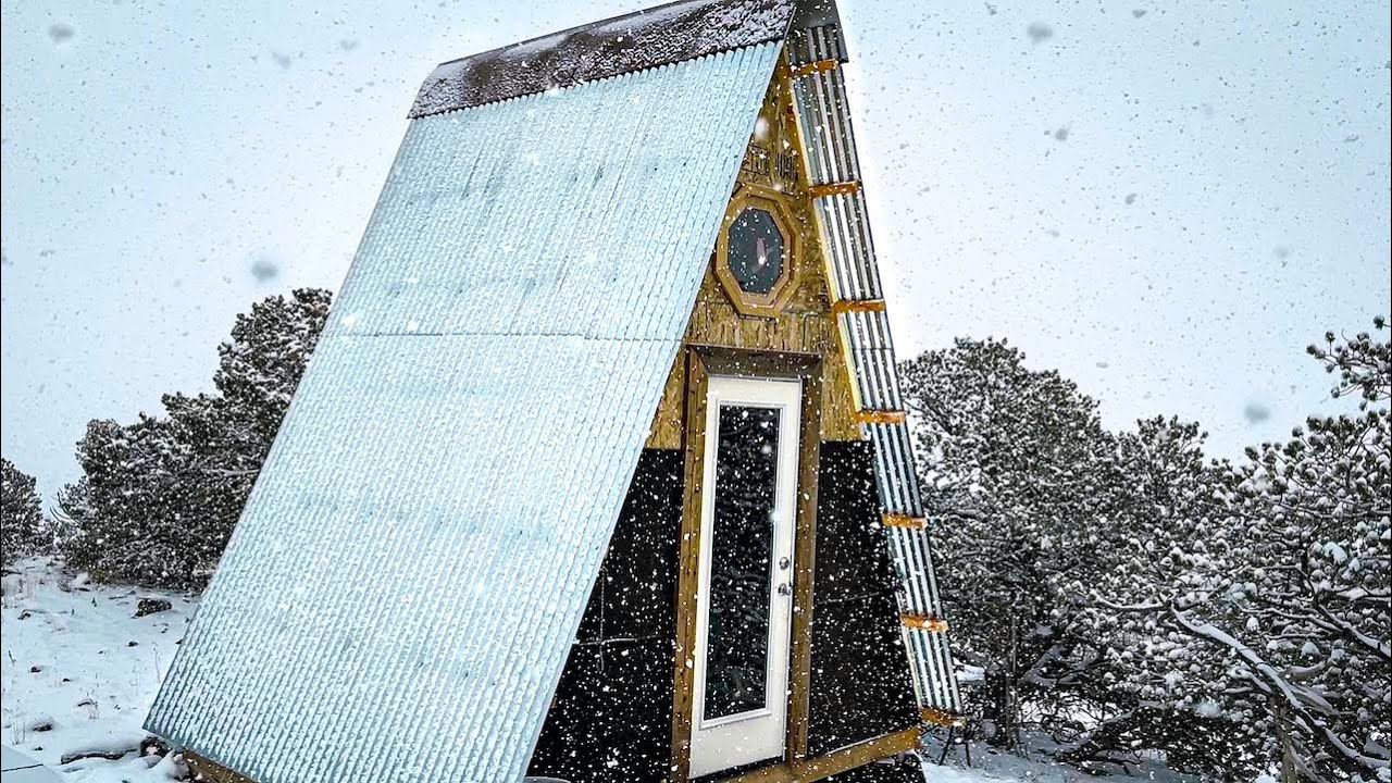 A-Frame Cabin Winter Off-Grid | .. We have to take a break