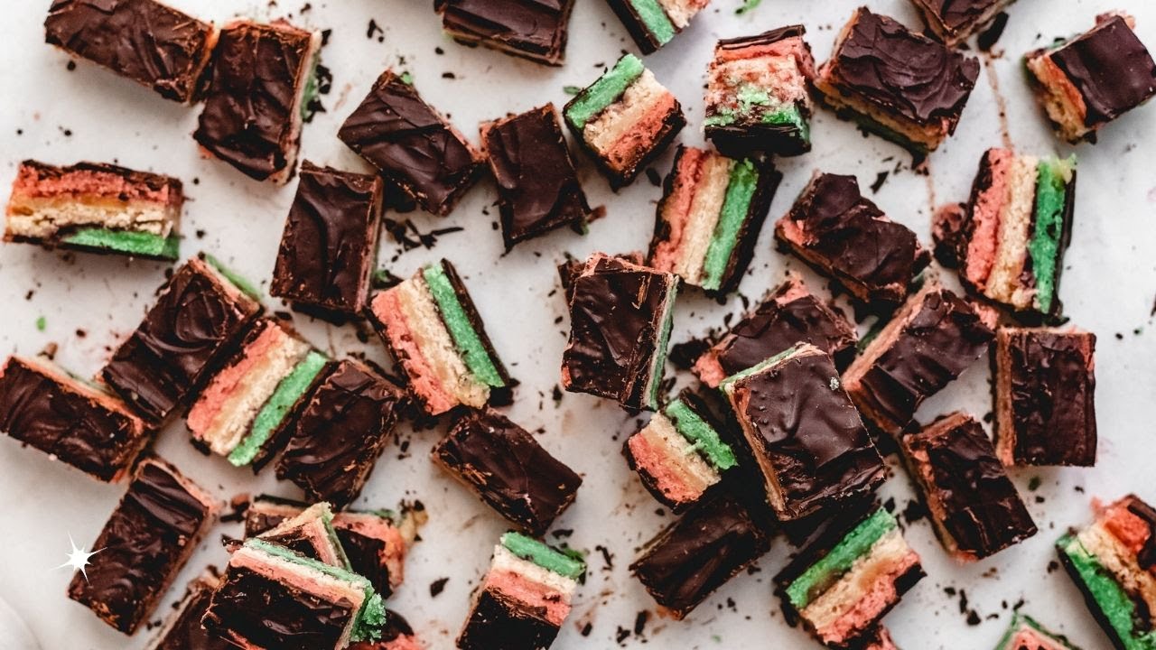 Classic Italian Rainbow Cookies  | How to make Tricolor Cookies (Secretly Vegan!)