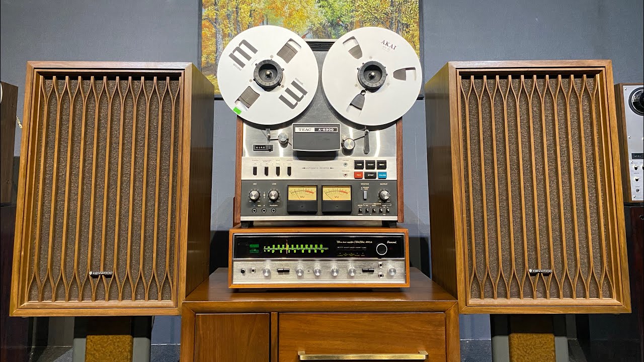 CHƯA TỚI 50🍠 CẢ BỘ XE PHÁO MÃ âm thanh cổ! Sansui 5000A, Cối Teac A-6300, Loa Kenwood KL-777