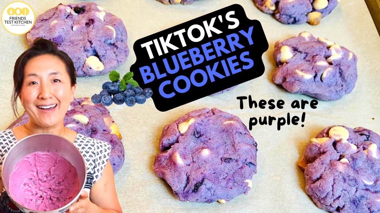 TikTok Recipe Vlog: Blueberry Cookies -- Uber BLUE!