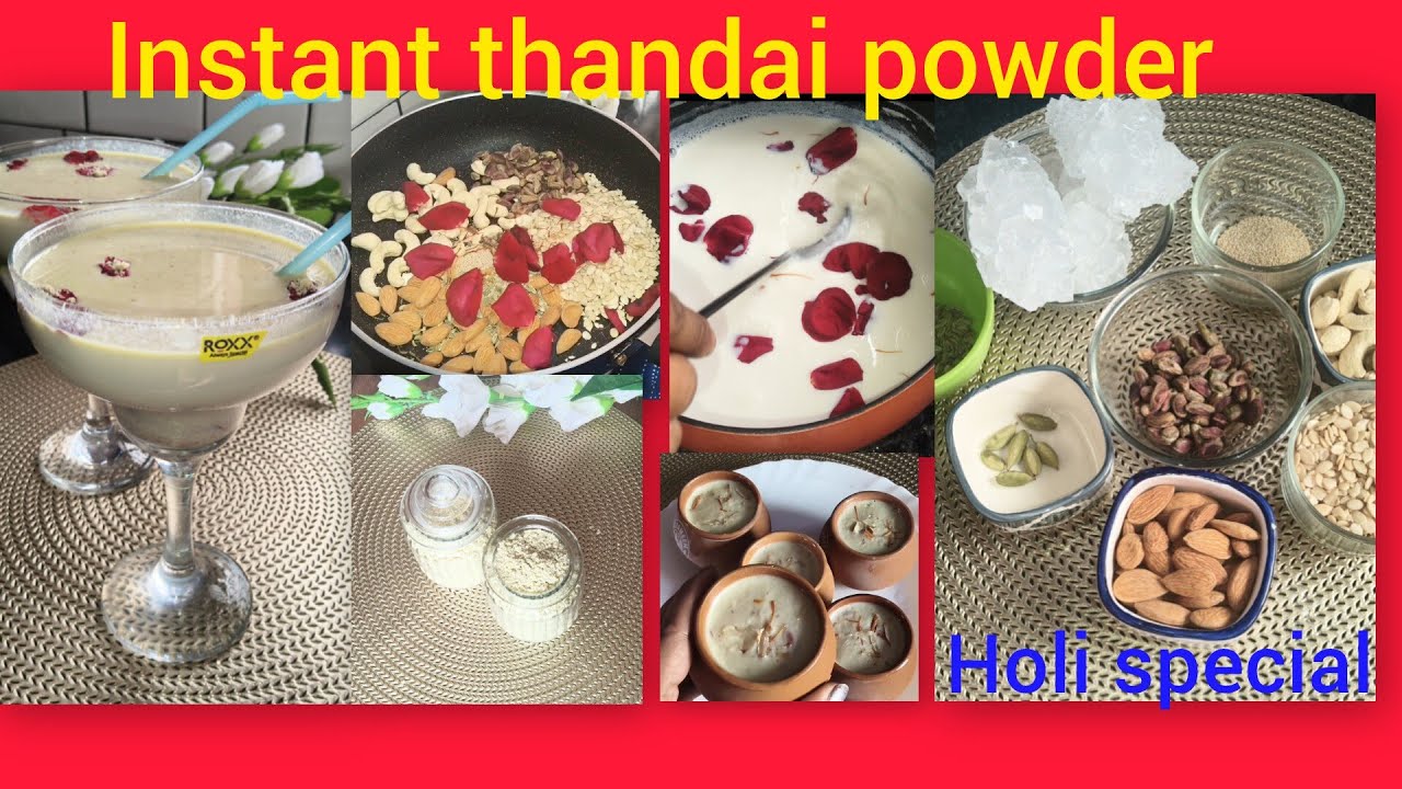 Instant thandai powder premix recipe#Holi special thandai drinks and thandai kulfi#youtube#trending