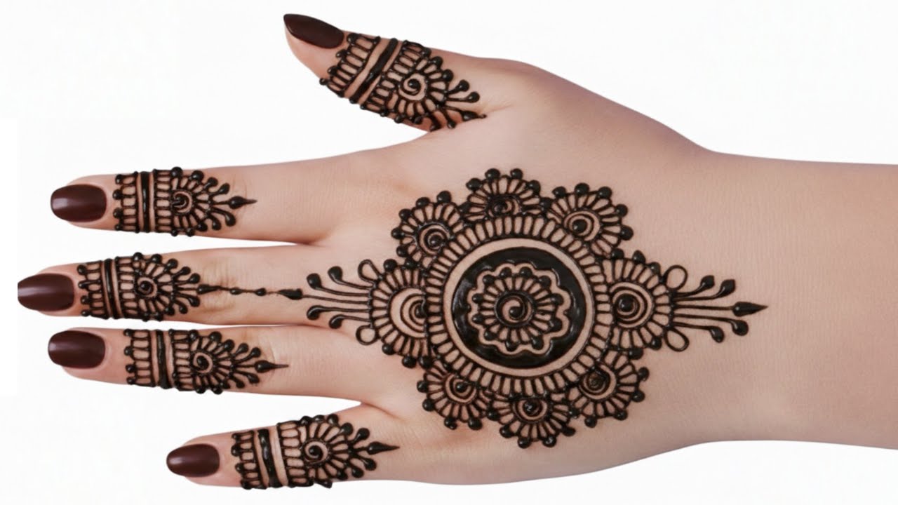 Elegant Arabic Back Hand Mehndi Design | Easy & Beautiful Henna Mehndi Design
