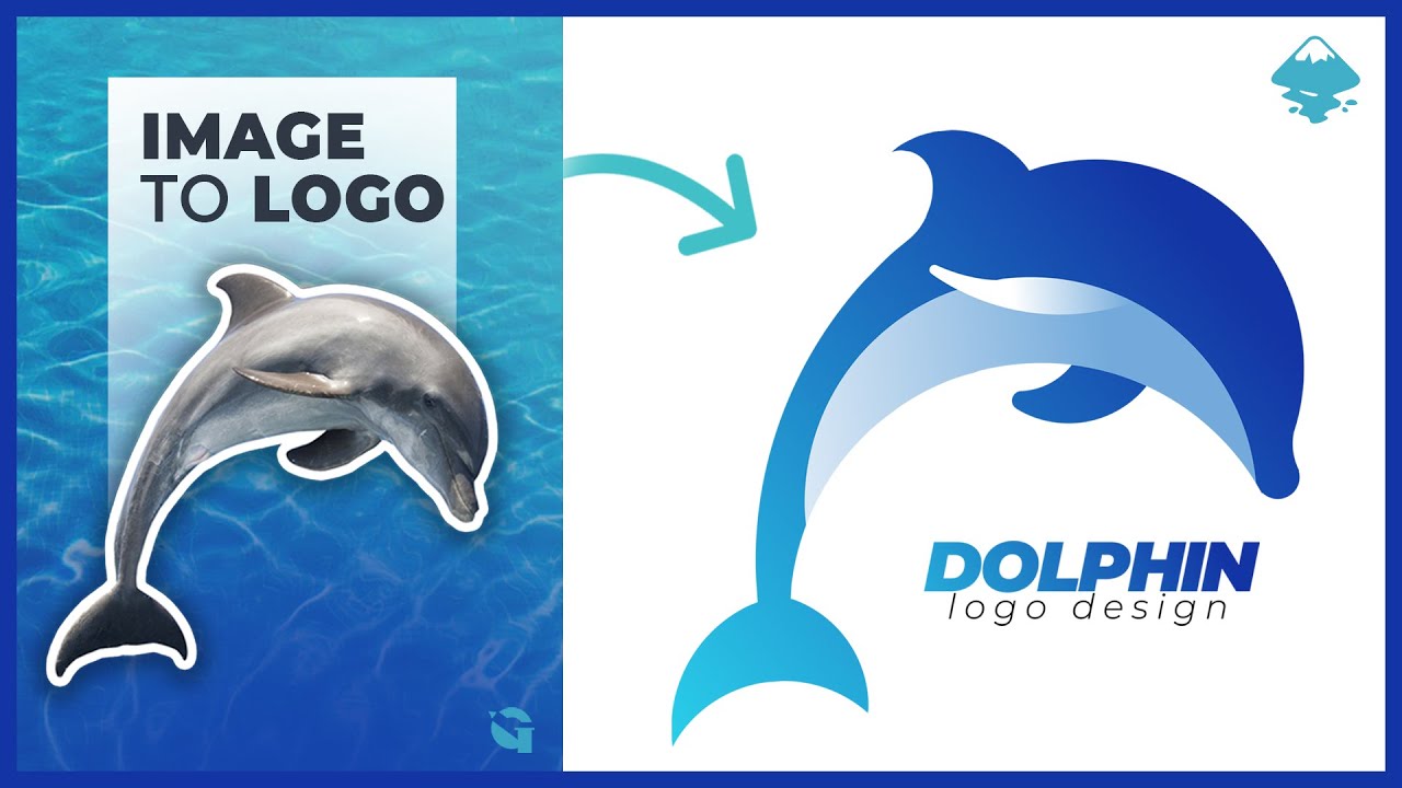 Inkscape | Inkscape  Dolphin  Logo Design | Inkscape Tutorial 2021 |  inkscape vector