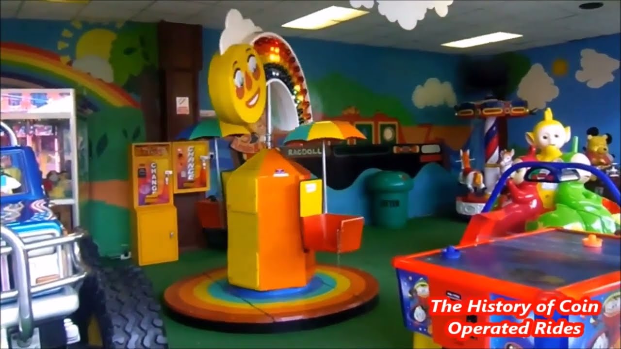 1980s MKC Designs Coin Operated Carousel Kiddie Ride - Rainbow Roundabout