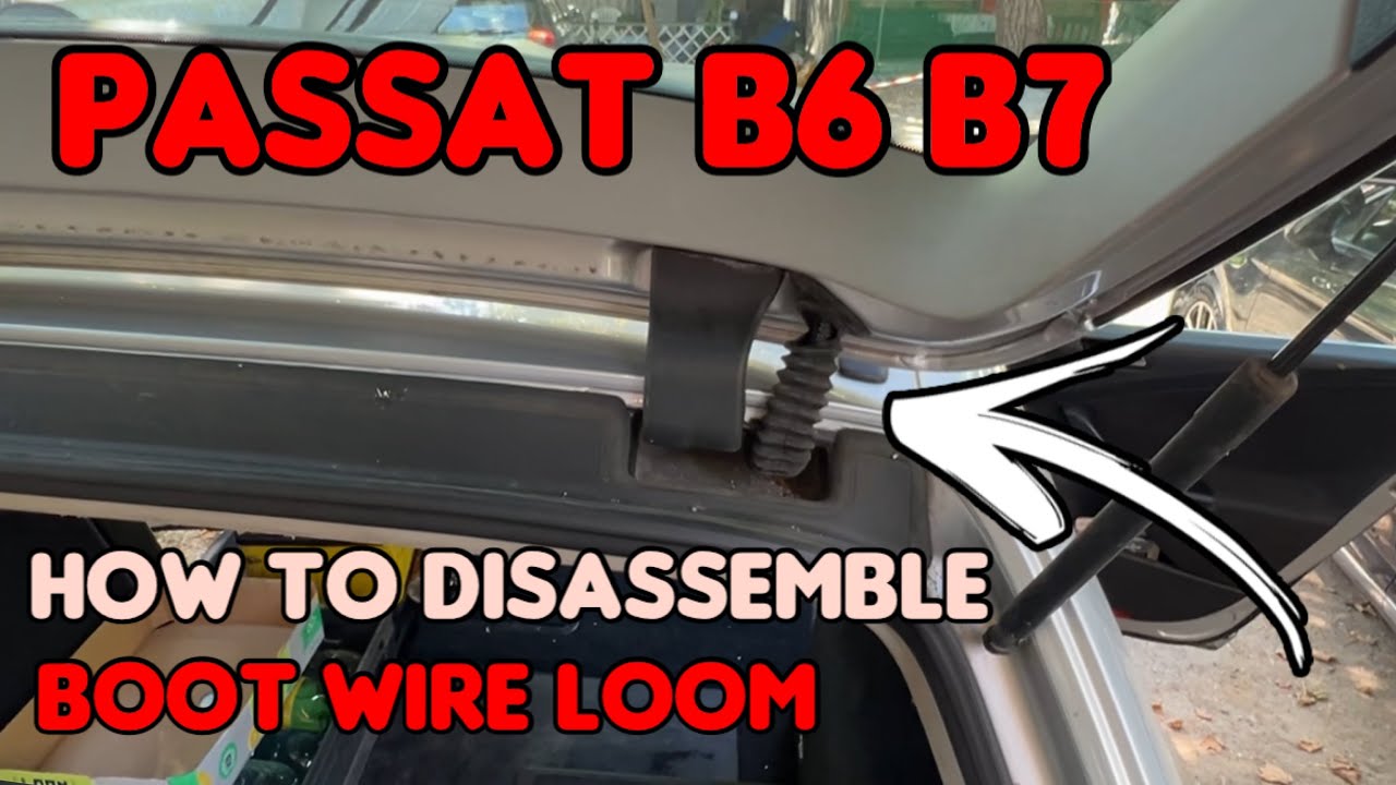 VW Passat B6 B7 Boot Cables Grommet Dissasembly Trunk Wire Loom Harness Problem