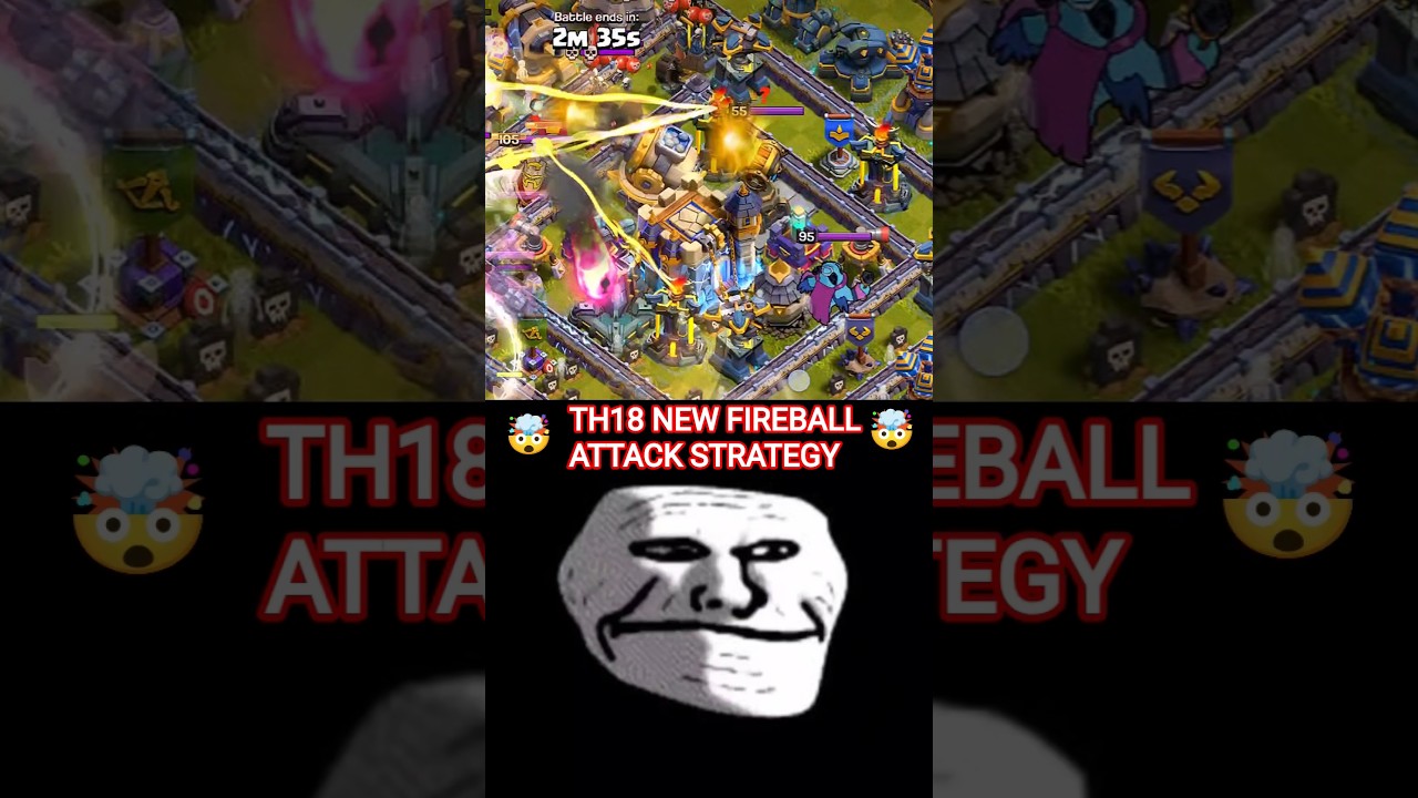 🤯How? TH18 Defense MELTS Instantly! Warden Walk Fireball Magic👿Clash of Clans 