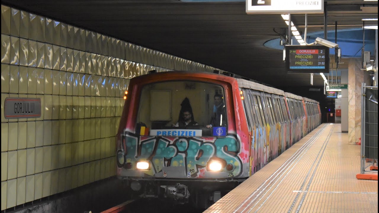 Bucharest Metro - Old Astra IVA BM1 trains on M3 line