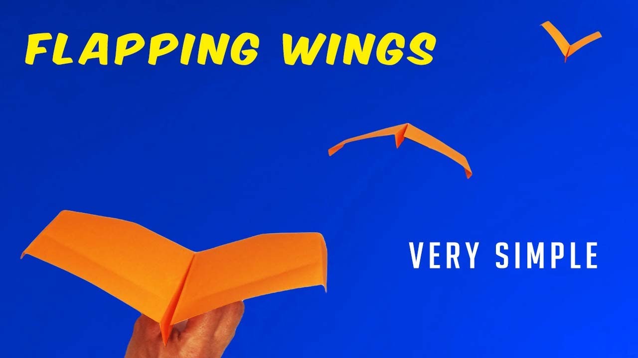 flapping wings paper plane ! How To Make a paper airplane fly like a bat