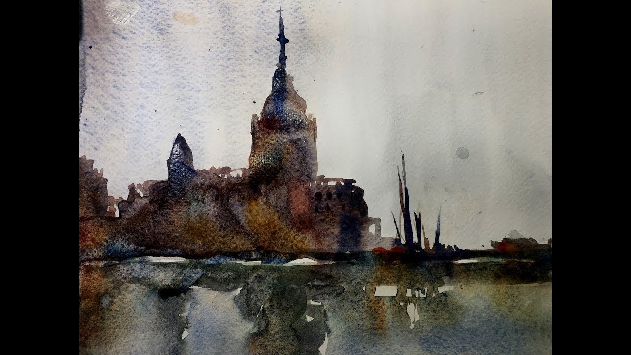 WATERCOLOR IN 5 - Mop Brush - Watercolor Painting with the Mop Brush