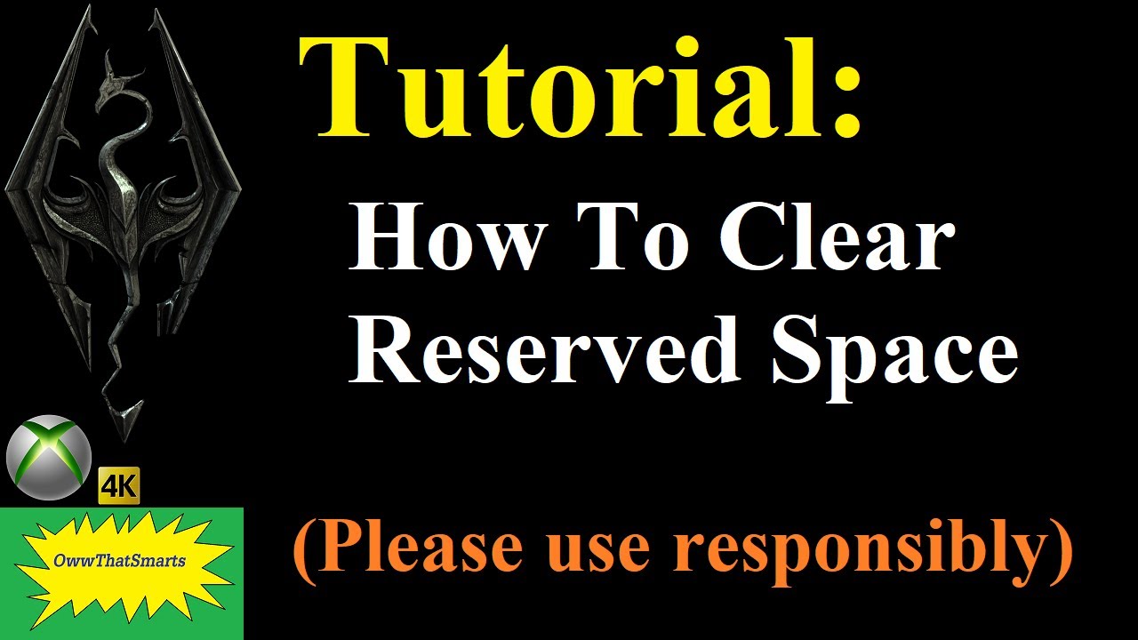 Skyrim (mods) - Tutorial: How To Clear Reserved Space