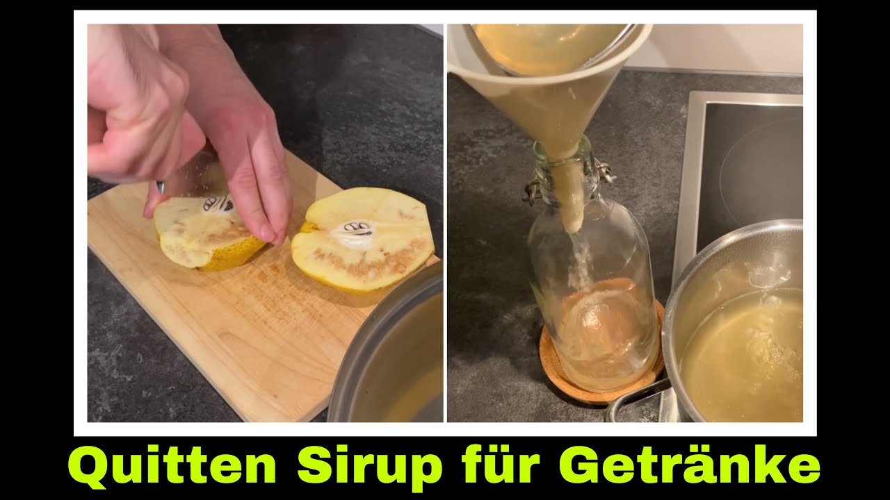 Quittensirup für Limonade | Quitten Rezept - Sirup selber machen | Selbstversorgung