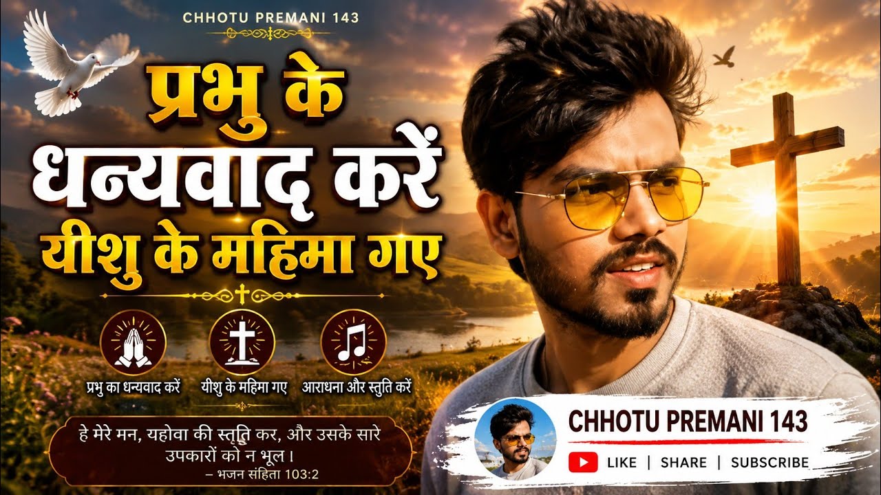 ✝️ प्रभु के धन्यवाद करें 🛐 यीशु के महिमा गए ⛪ Jesus Christ song Hindi Jesus Christ vachan 