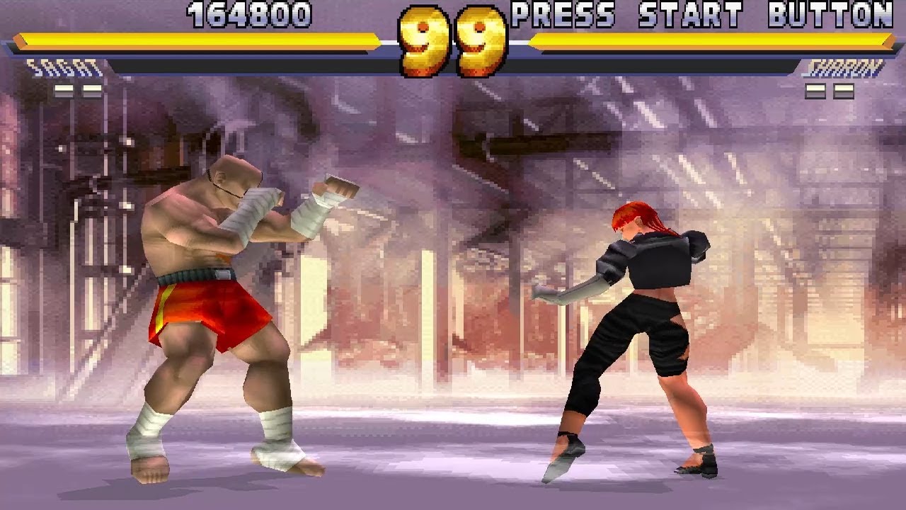 Street Fighter EX2 Plus [PS1] - play as CPU Sagat