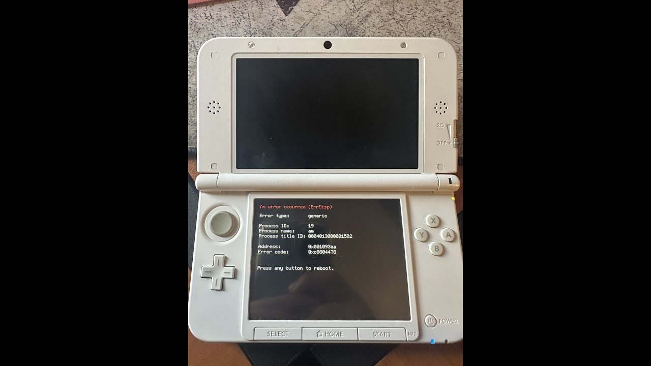 how to fix 3ds not loading ds games generic error