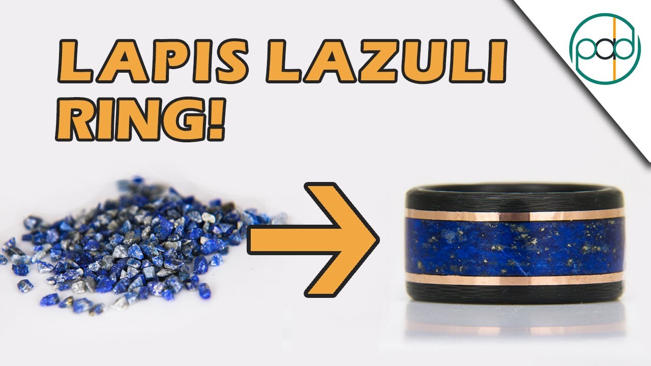 Making a Lapis Lazuli Ring with Copper & Carbon Fiber Accents