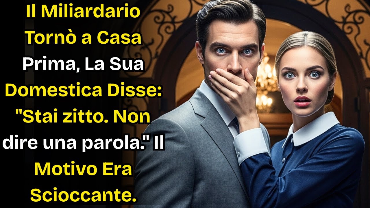 Il Miliardario Torn&ograve; a Casa Presto, La Domestica Disse 'Stai Zitto ' Il Motivo Era Scioccante