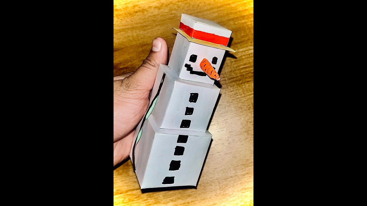 Papercraft Minecraft Snow Golem| Handmade Paper Craft (No Pumpkin)