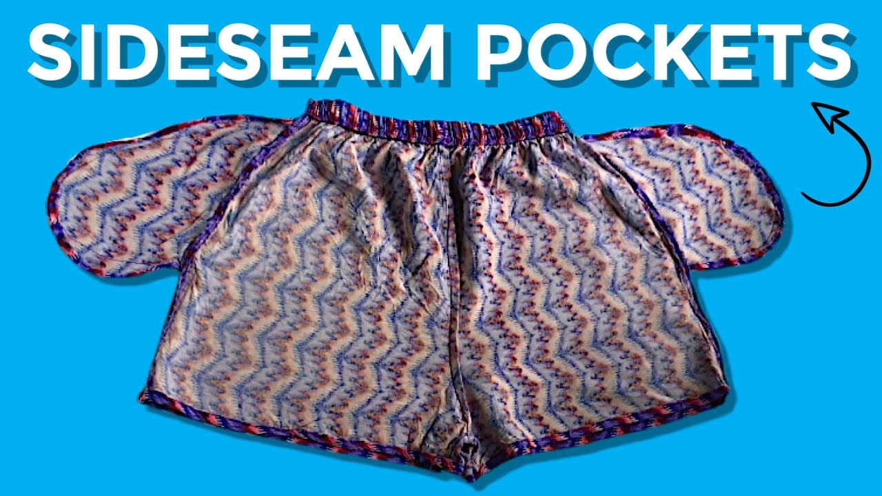 How To Sew SIDE SEAM POCKETS & French Seam For Shorts, Skirts & Pants! | @sewquaint