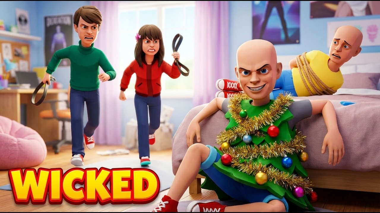 Classic Caillou Steals Caillou's Role in School Drama Play-  Traps Caillou in Basement- Grounded