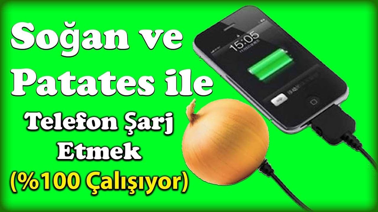 Patates Soğan ile Telefon Şarj Etme (&Ccedil;ok Basit)