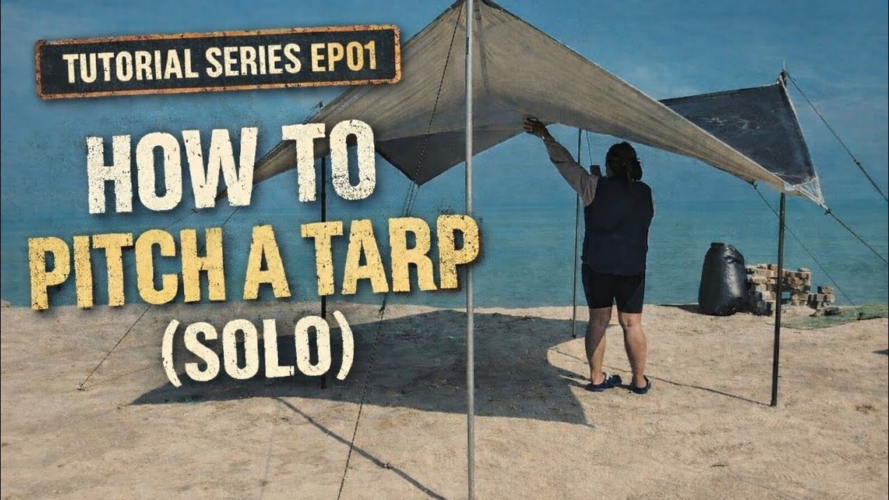 How to Pitch a Tarp Alone (Easy Solo Camping Setup Tutorial)