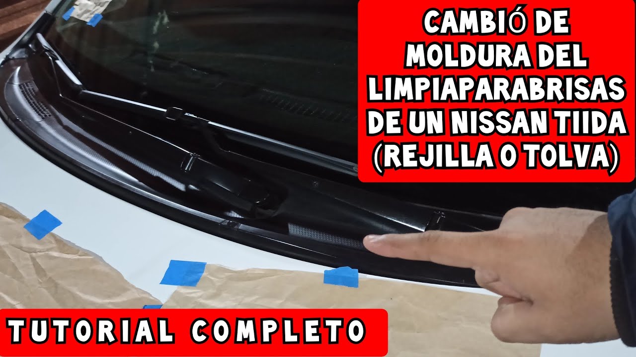 Cómo cambiar MOLDURA DEL LIMPIAPARABRISAS de Nissan Tiida ( Rejilla o Tolva )