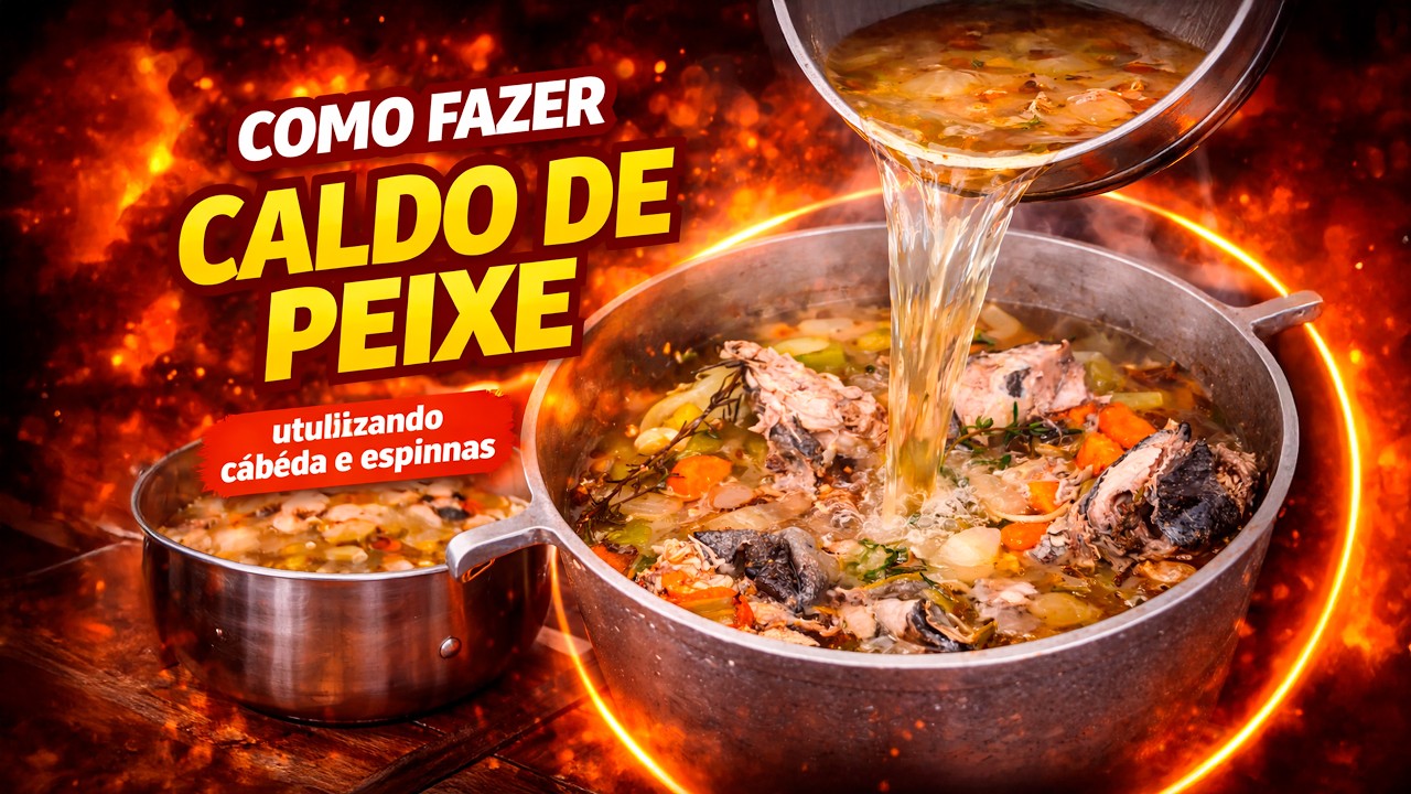 COMO FAZER CALDO DE PEIXE | utilizando cabeça e espinhas