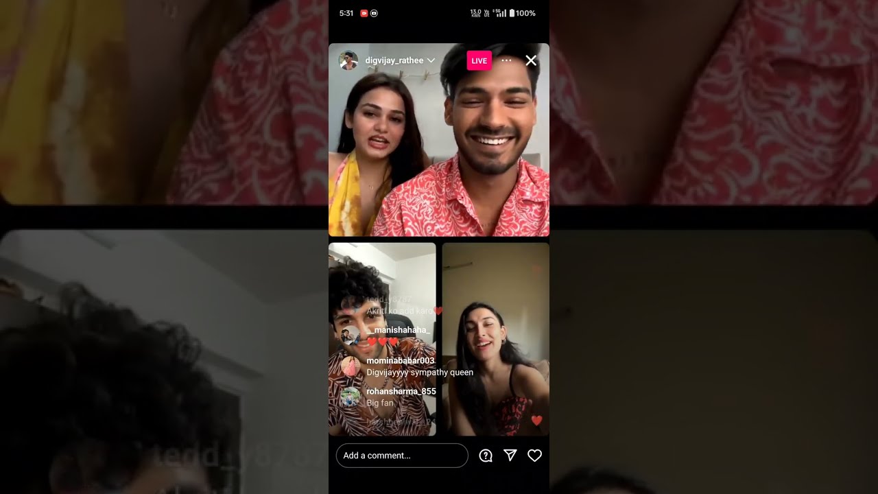 digvijay Live With Akriti & Jash | Urfi Javed Give New Mischief 😁