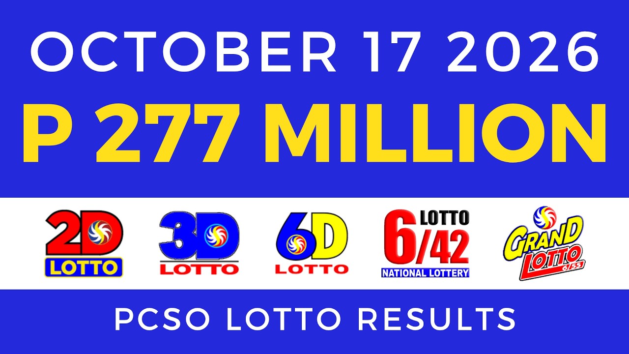 Lotto Result Today 9PM October 17 2026 PCSO