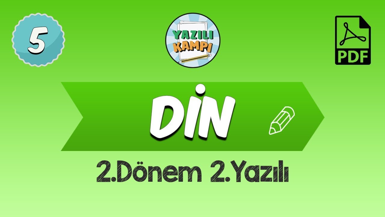 5.Sınıf Din Kültürü | 2.Dönem 2.Yazılı Provası