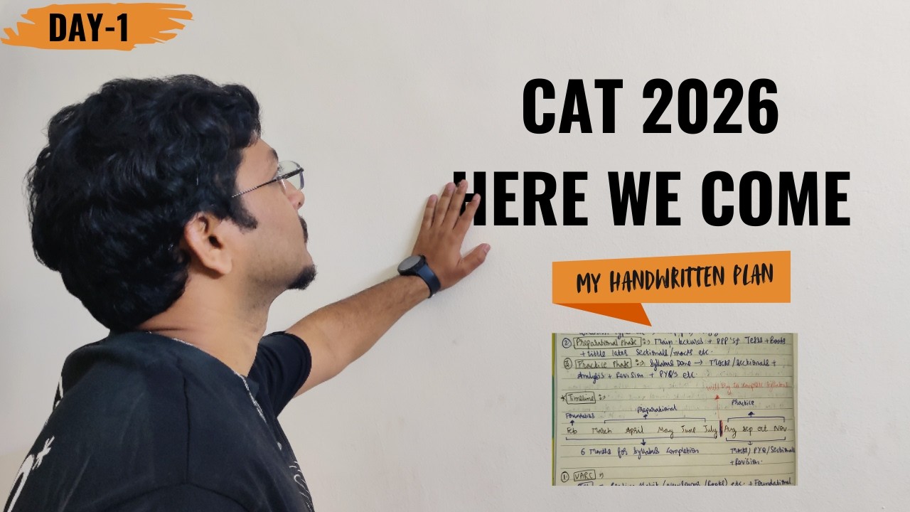 CAT 2026 Begins Here | My Plan, Profile & Your Accountability Partner