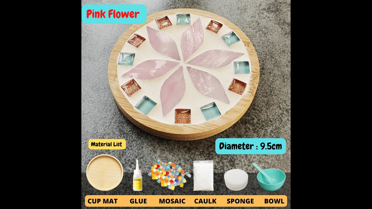 DIY Colorful Mosaic Cup Coaster Tutorial