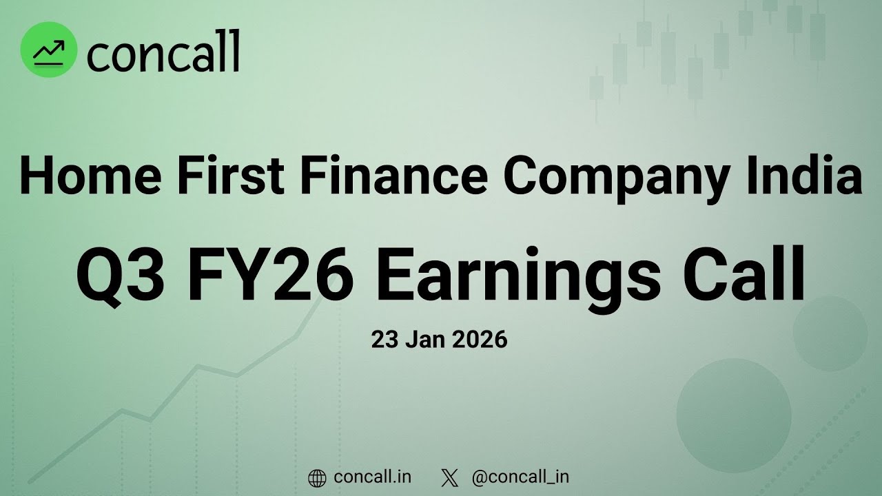 Home First Finance Company India Q3 FY26 Earnings Conference Call | Concall.in