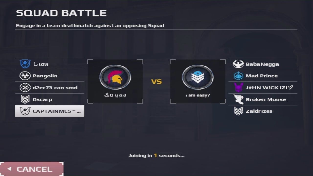 SQUAD 🆚 I am easy