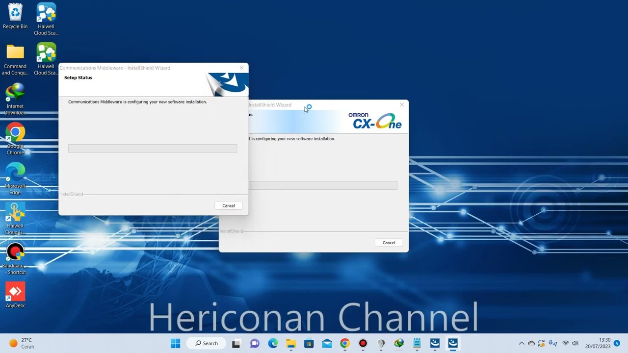1. Download dan instal CX-ONE (cx programmer, cx designer ) di Windows 11.