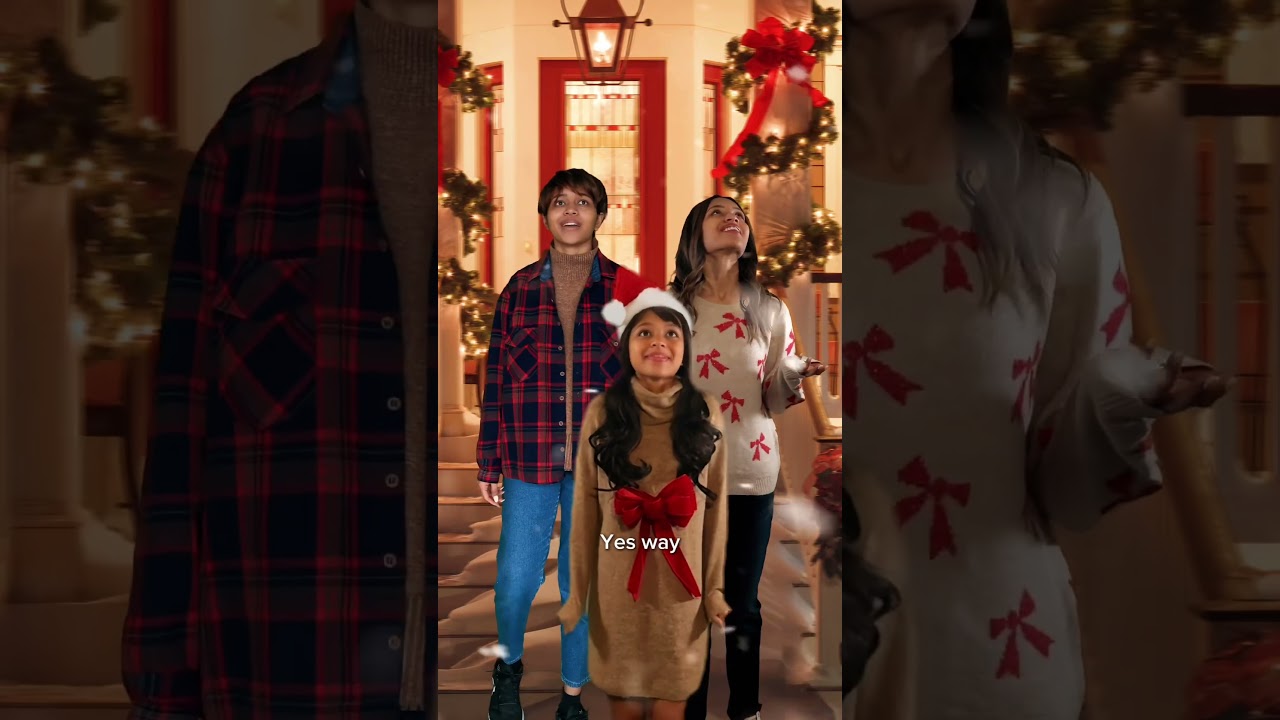 Every Christmas movie where it snows at the end 😂❄️ #christmas #moviescene #parody #wholesome